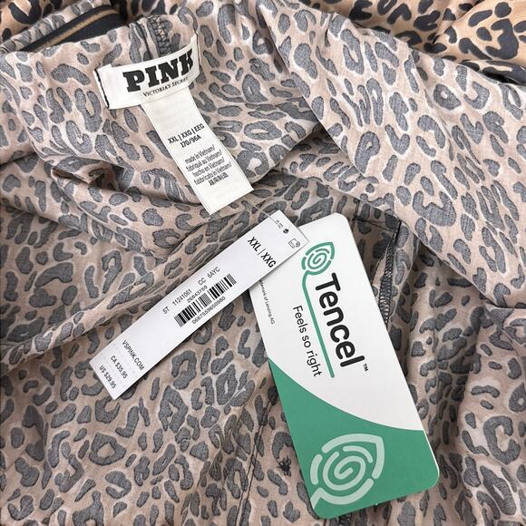 Pink Victoria’s Secret Boxy Pajama Shorts Women's XXL Tencel New Animal Print - Picture 6 of 8